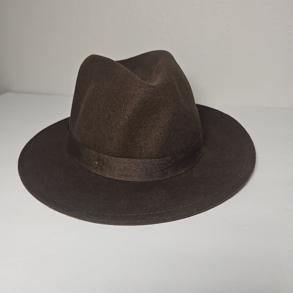 Scala By Dorfman Pacific Hyde Park 100% Wool Felt Men's Medium Brown Banded